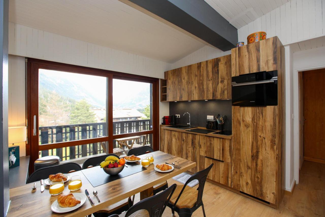 Superbe T3 En Face Du Brevent, Chamonix Lägenhet Exteriör bild